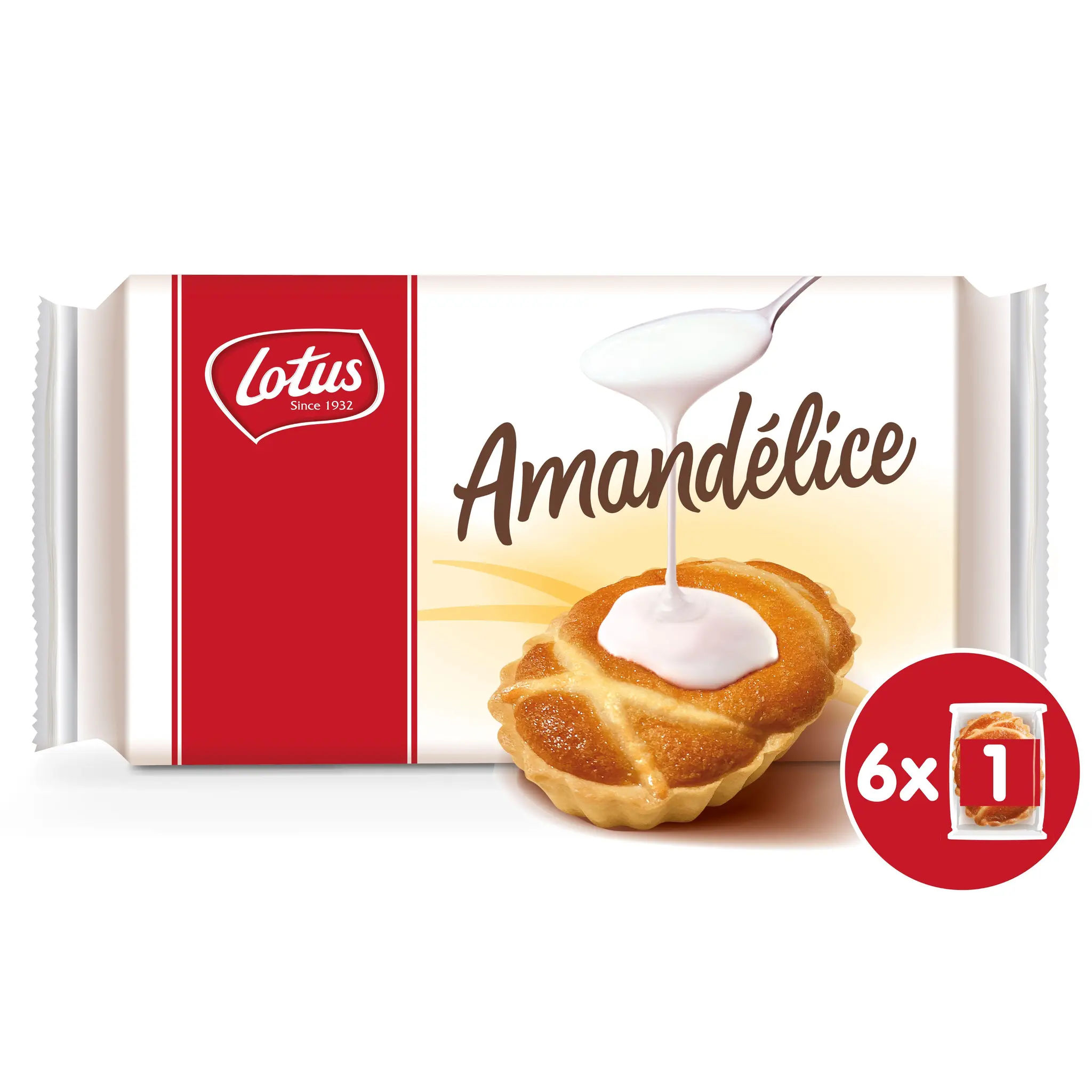 LOTUS Amandélice Moelleux saveur amande sachets individuels