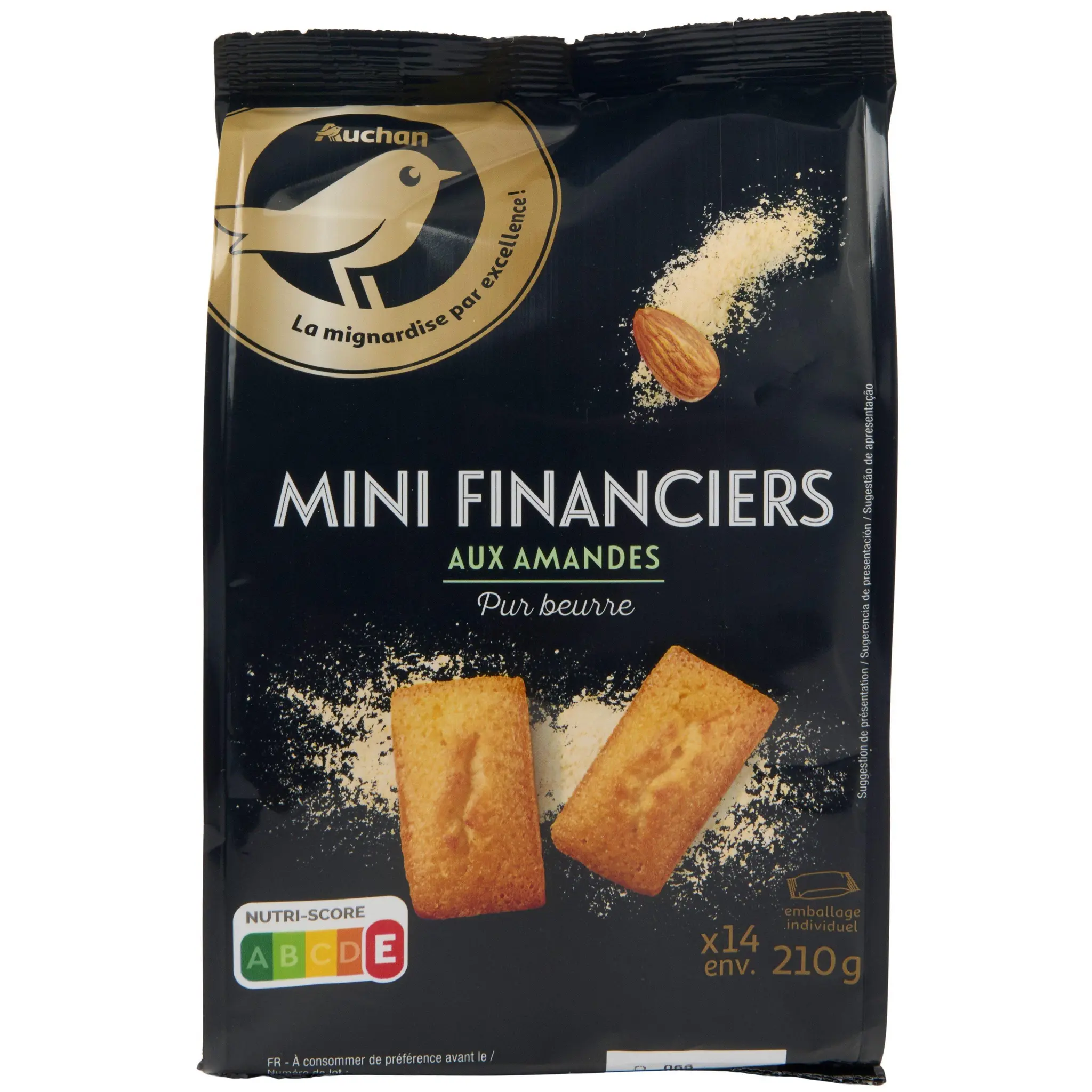 AUCHAN GOURMET Mini financiers aux amandes