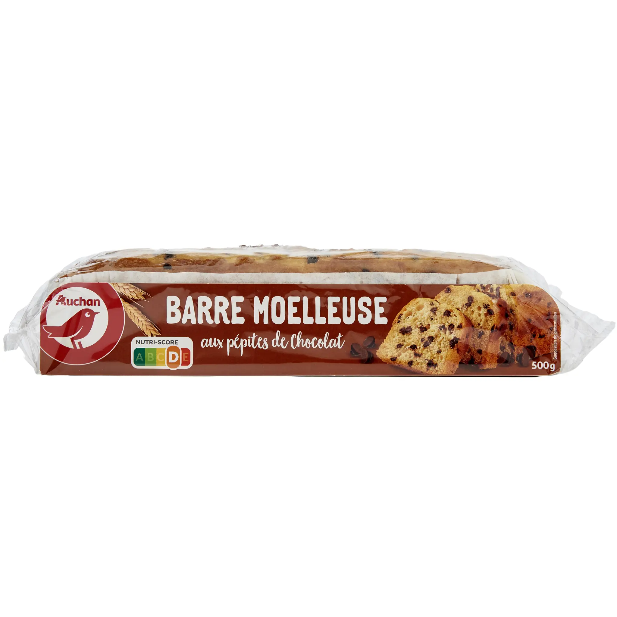 AUCHAN Barre moelleuse aux pépites de chocolat