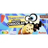 AUCHAN Mini cakes aux pépites de chocolat sachets individuels
