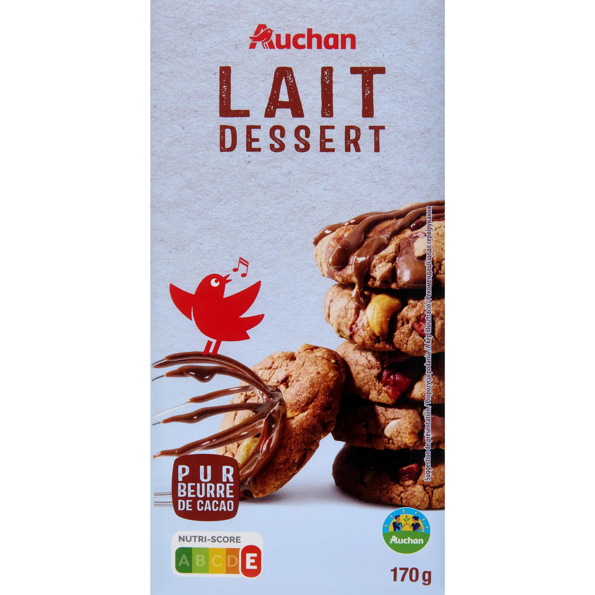 AUCHAN CULTIVONS LE BON Tablette de chocolat au lait pâtissier