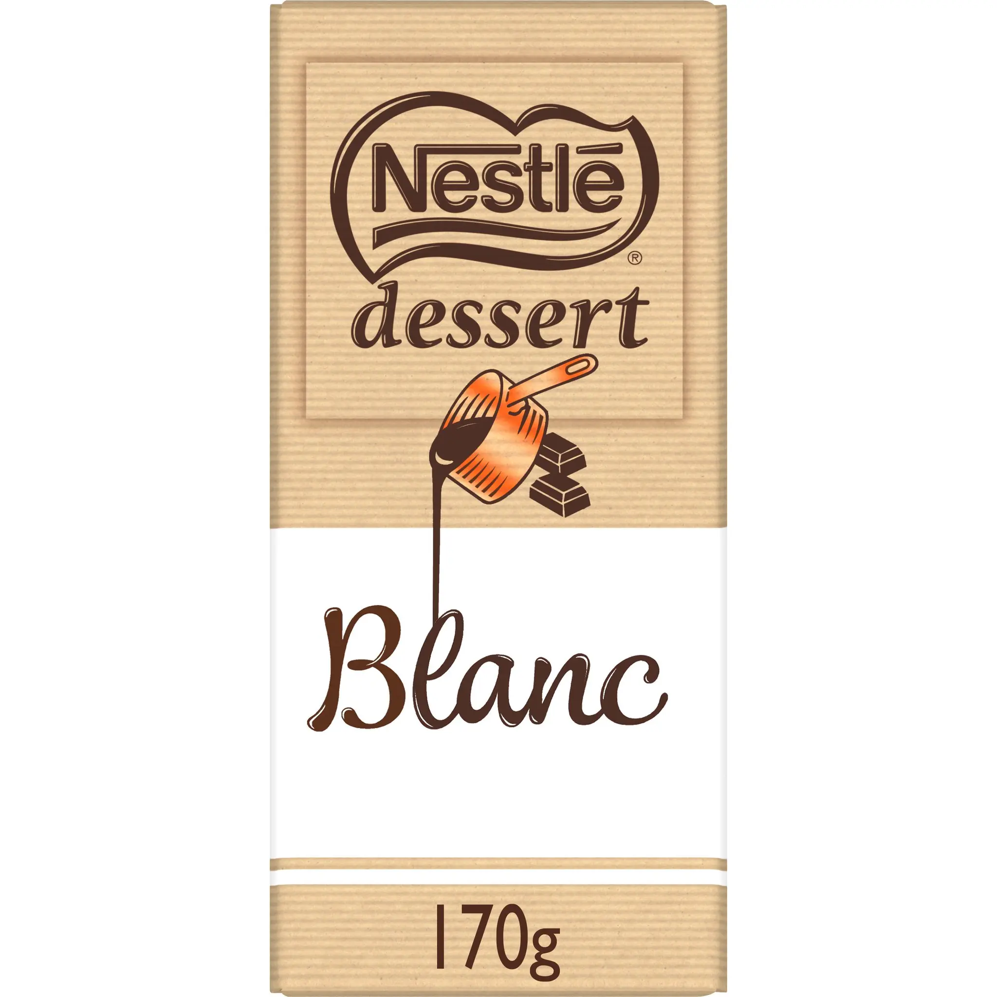NESTLE DESSERT Tablette de chocolat blanc pâtissier