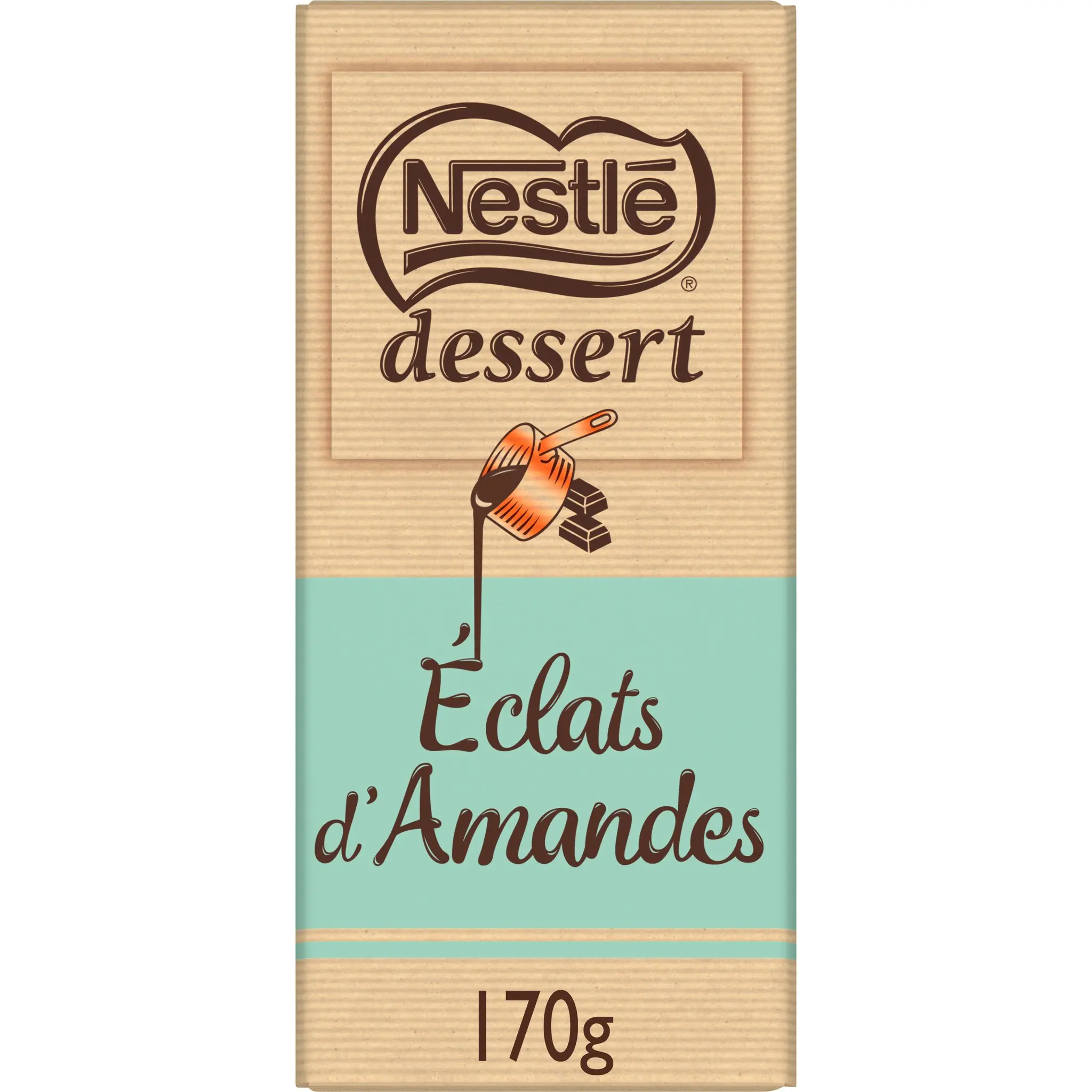 NESTLE Dessert tablette de chocolat au lait et éclats d'amandes