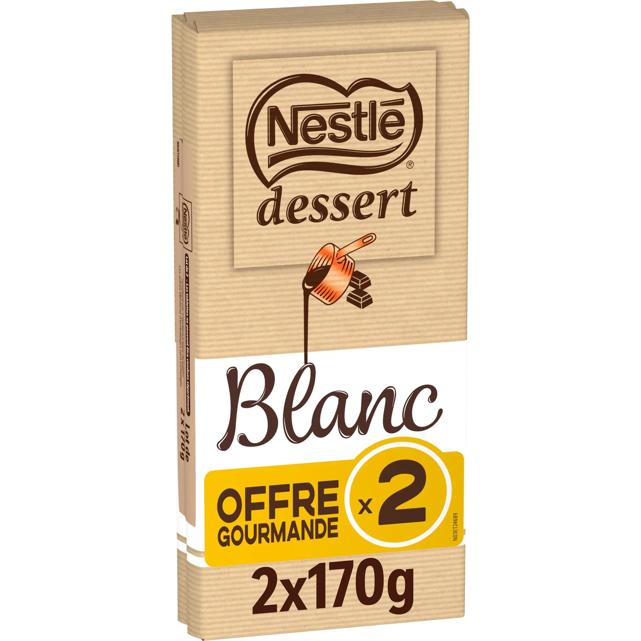 NESTLE DESSERT Tablettes de chocolat blanc pour dessert
