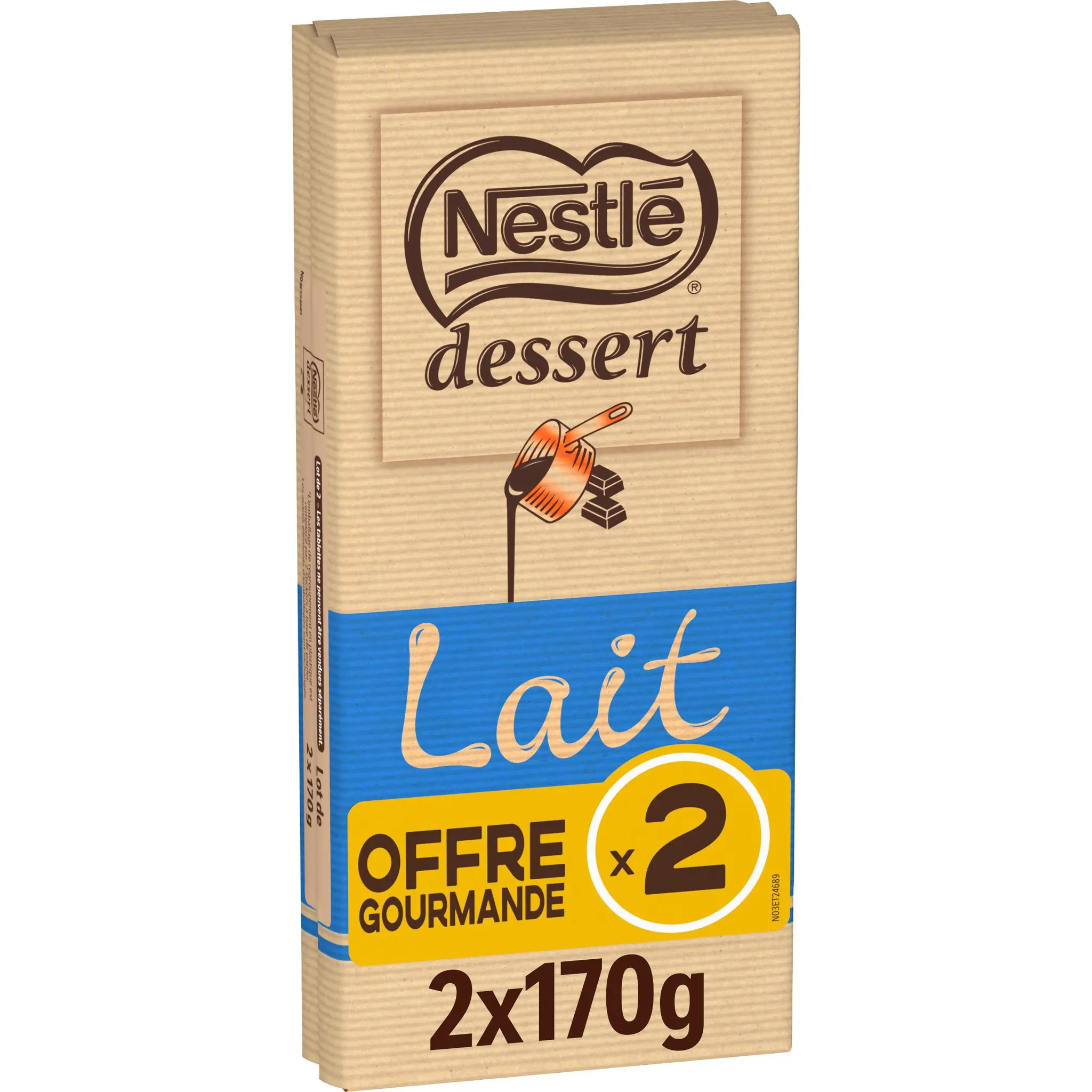 NESTLE DESSERT Tablette de chocolat au lait pâtissier
