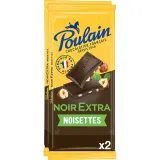 POULAIN Tablette de chocolat noir extra aux noisettes de nos régions