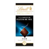 LINDT Excellence Tablette de chocolat noir dégustation pointe de fleur de sel