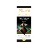 LINDT Excellence tablette de chocolat noir 70% cacao tonka du brésil