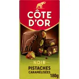 COTE D'OR Tablette de chocolat noir pistaches caramélisées