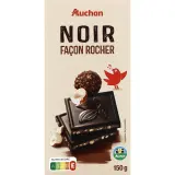 AUCHAN CULTIVONS LE BON Tablette de chocolat noir façon rocher