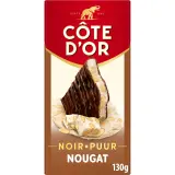COTE D'OR Tablette de chocolat noir fourré nougat