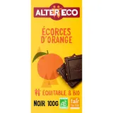 ALTER ECO Tablette de chocolat noir et écorces d'orange bio et équitable Pérou