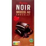 AUCHAN CULTIVONS LE BON Tablette de chocolat noir mousse au chocolat