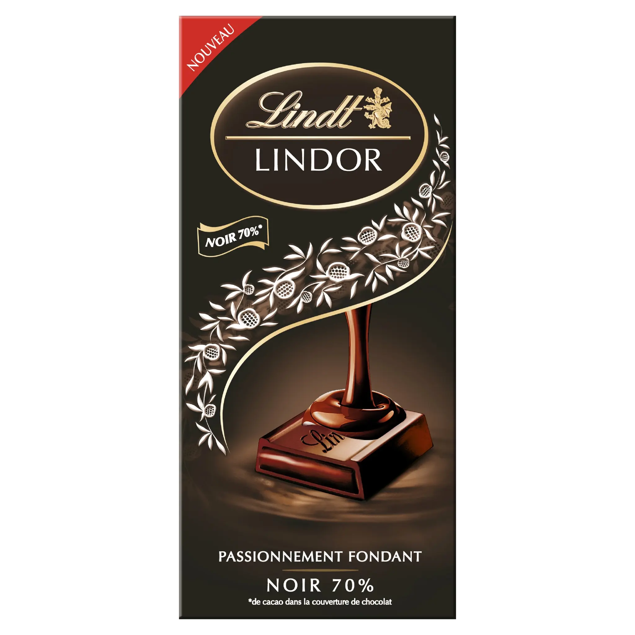 LINDT Lindor Tablette de chocolat noir 70% cacao