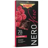 NOVI Tablette de chocolat noir dégustation framboise et amande