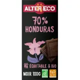 ALTER ECO Tablette de chocolat noir bio 70% cacao Honduras