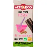 ALTER ECO Tablette de chocolat noir dessert bio du Pérou