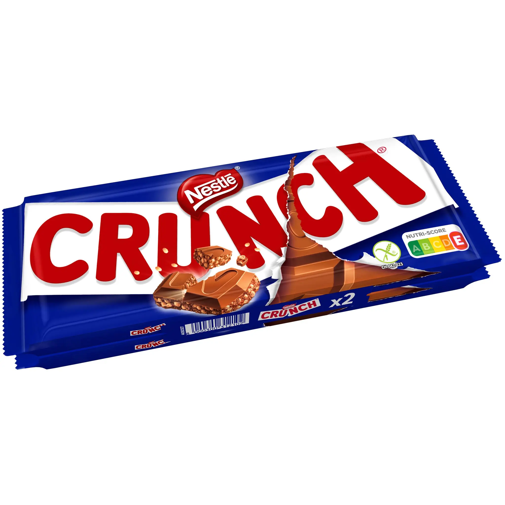CRUNCH Tablette de chocolat au lait et riz croustillant