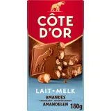 COTE D'OR Tablette de chocolat au lait, à la pointe de sel et aux amandes caramélisées
