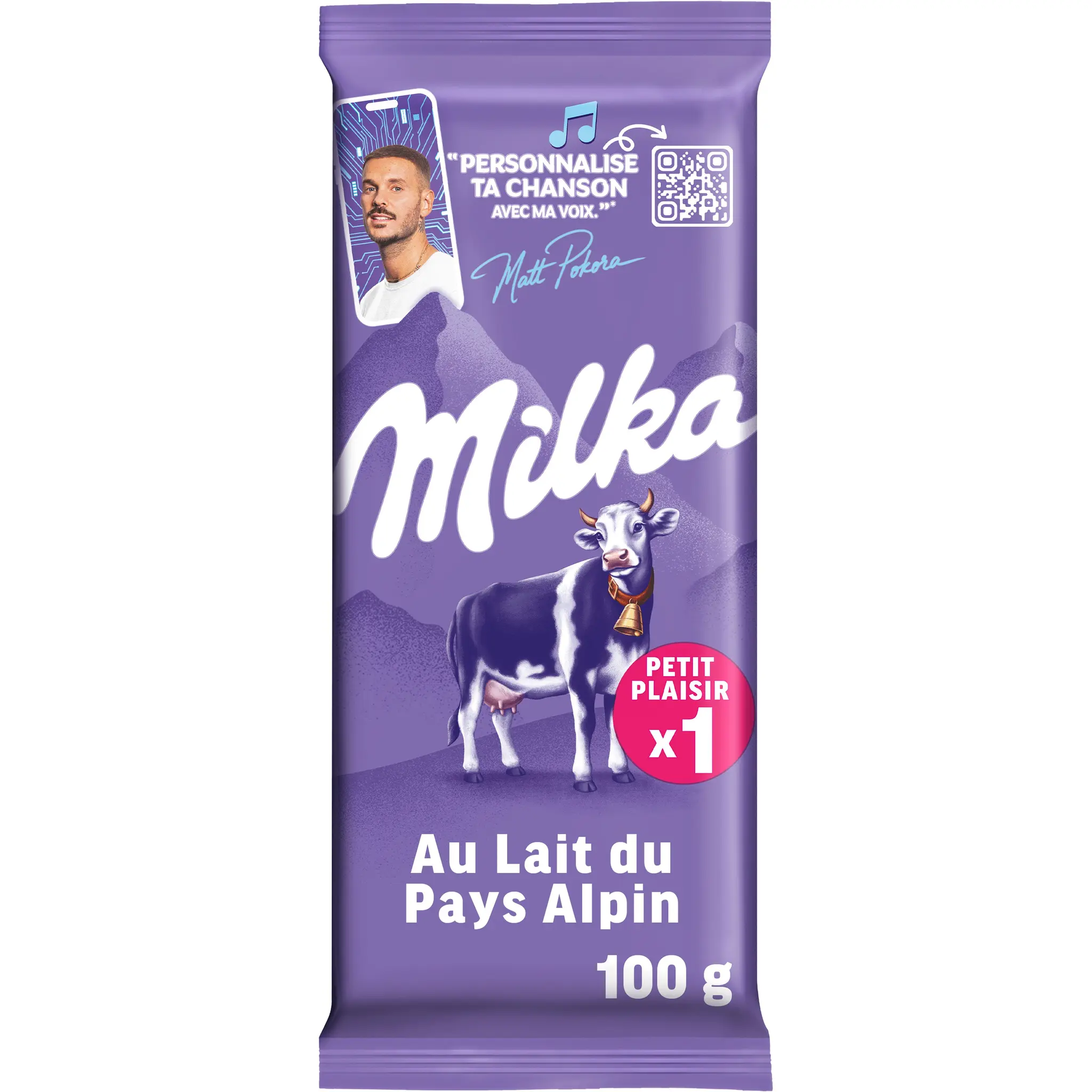 MILKA Tablette de chocolat au lait du pays Alpin