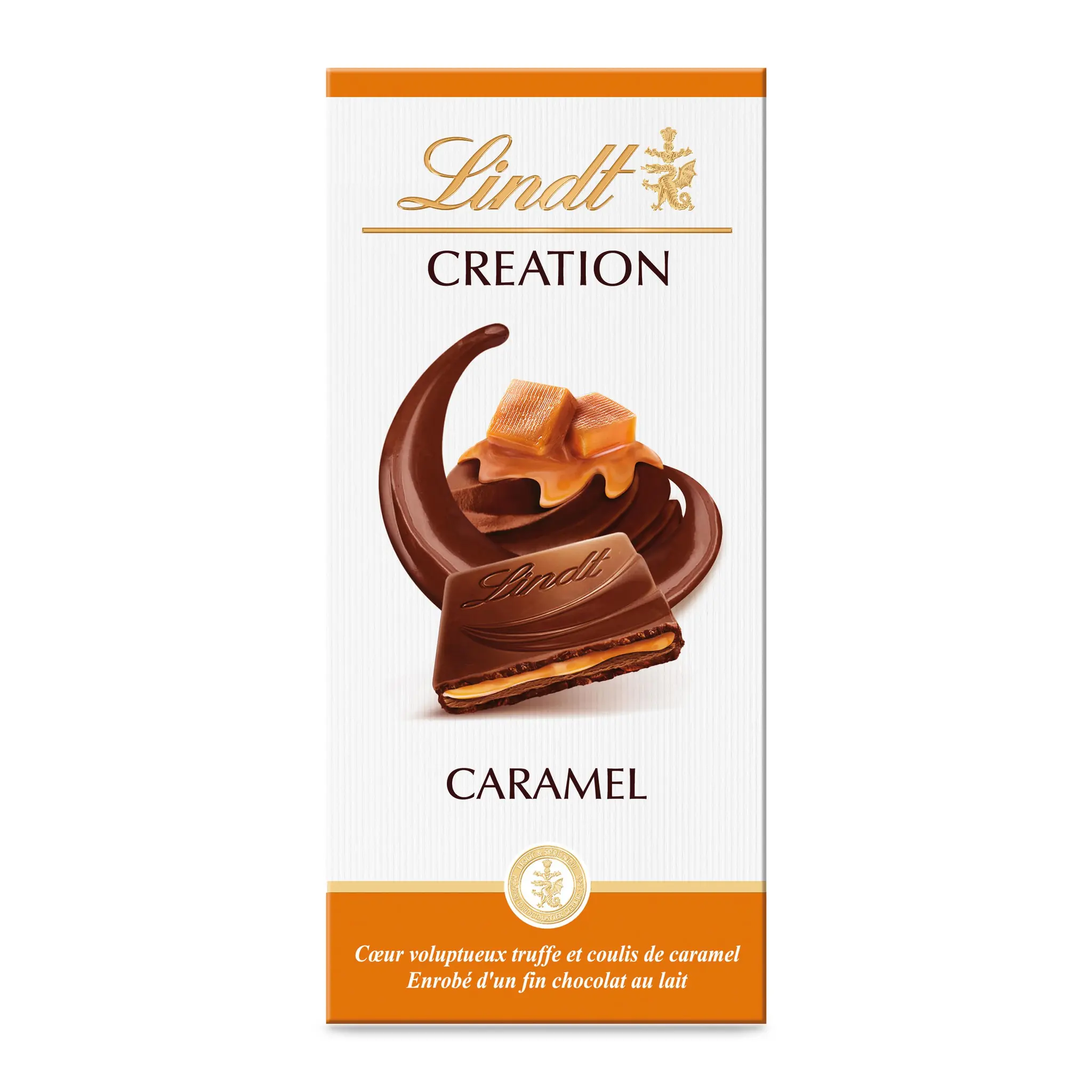 LINDT Création tablette de chocolat au lait caramel