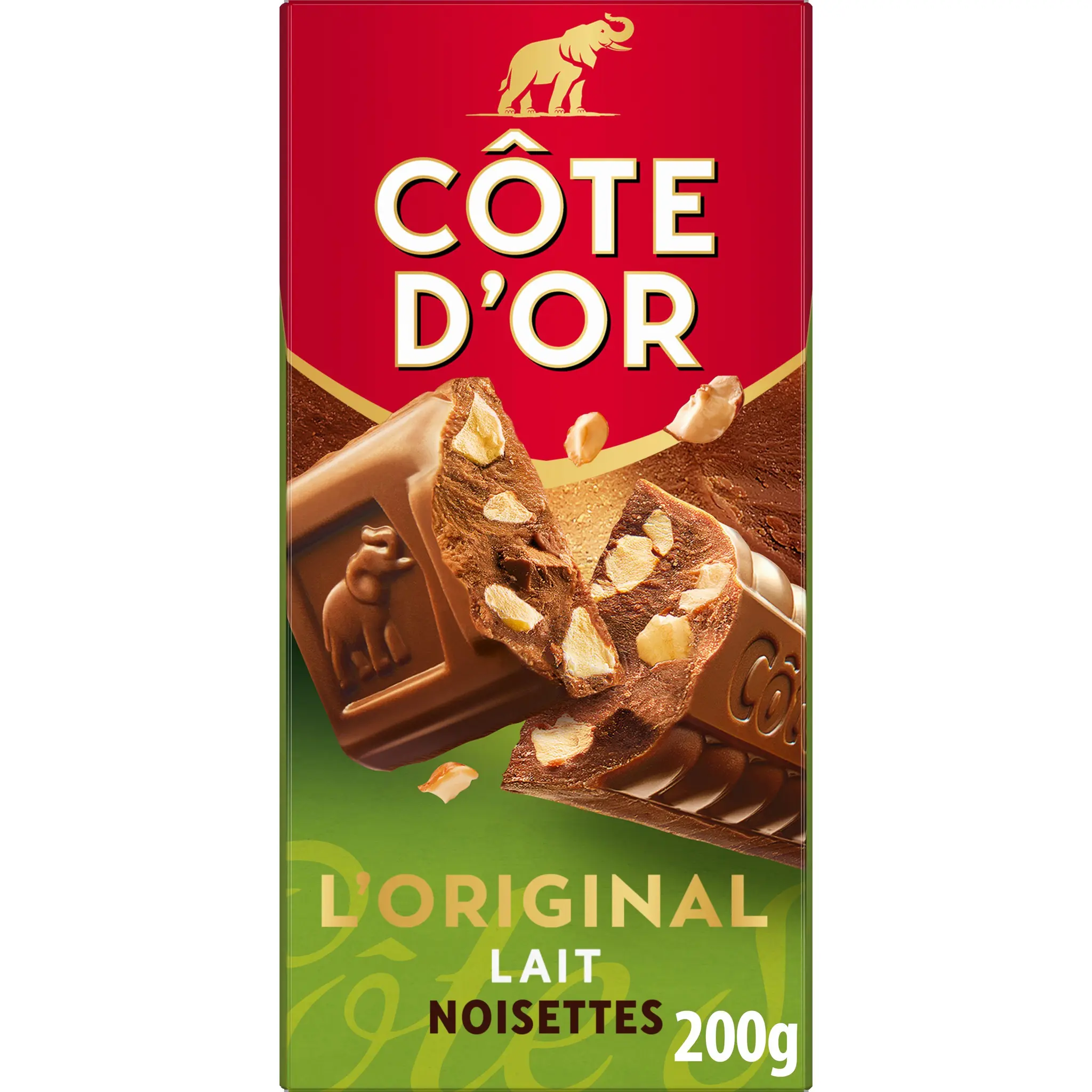 COTE D'OR Tablette de chocolat au lait et éclats de noisettes