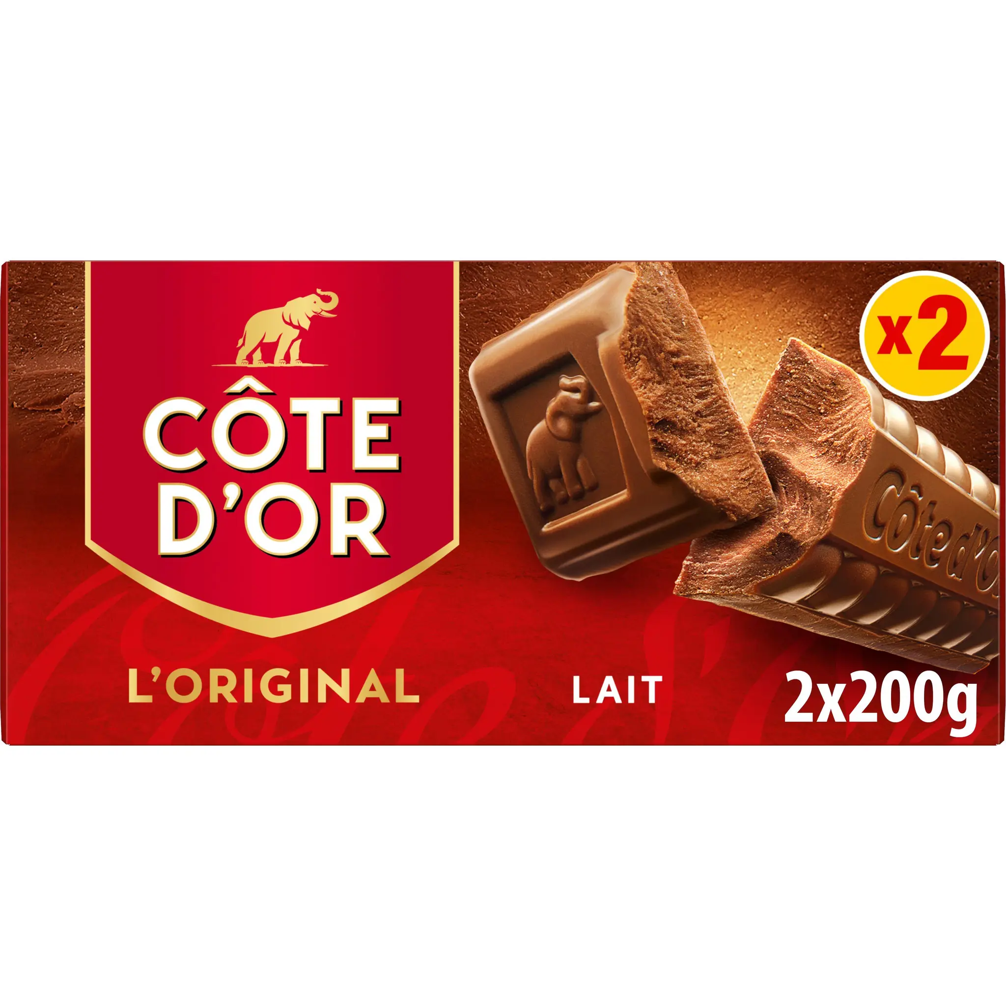 COTE D'OR L'original tablette de chocolat au lait en barres