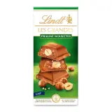 LINDT Les Grandes, tablette de chocolat au lait praliné noisettes