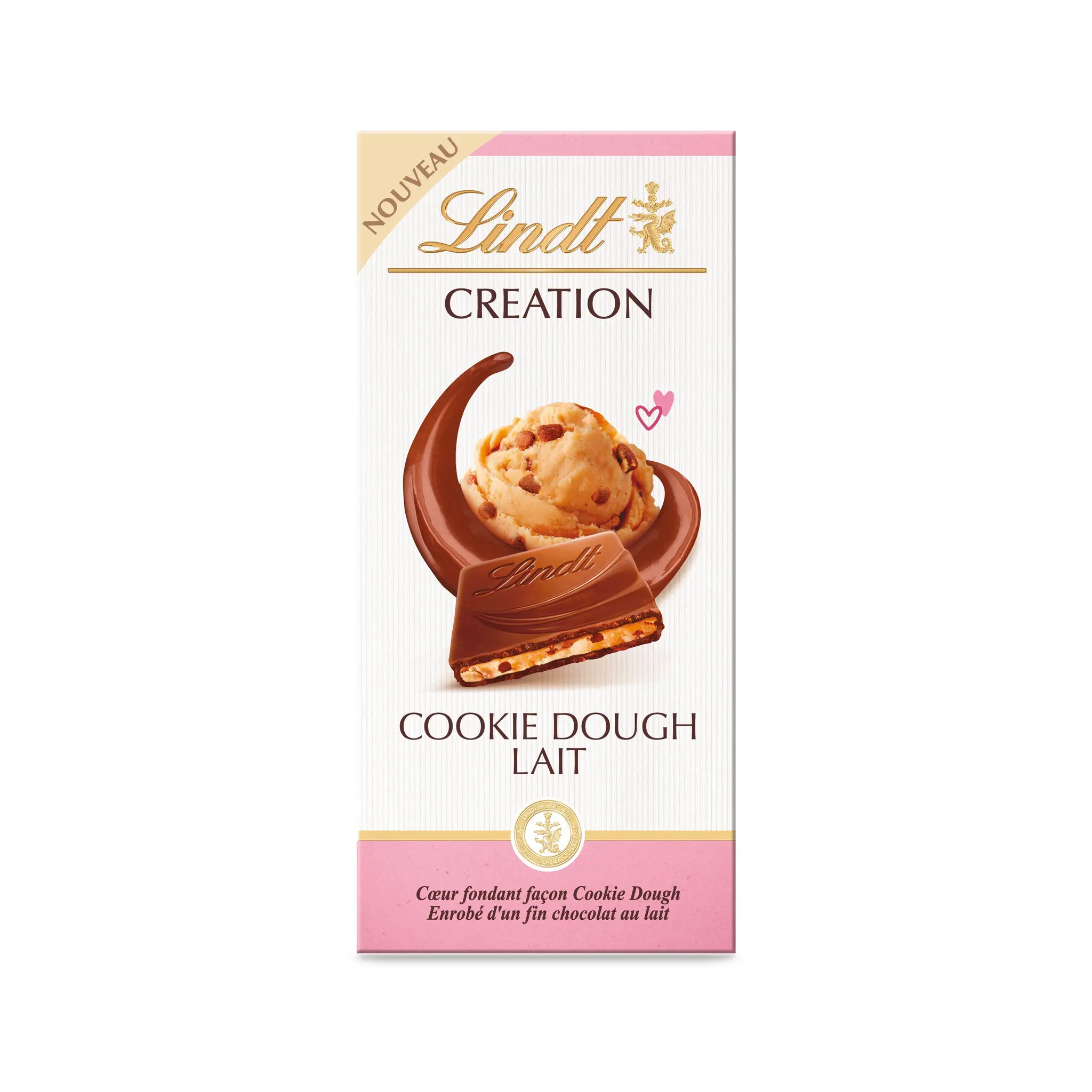 LINDT Création tablette de chocolat au lait cookie dough
