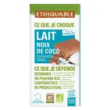 ETHIQUABLE Tablette de chocolat au lait bio noix de coco Pérou