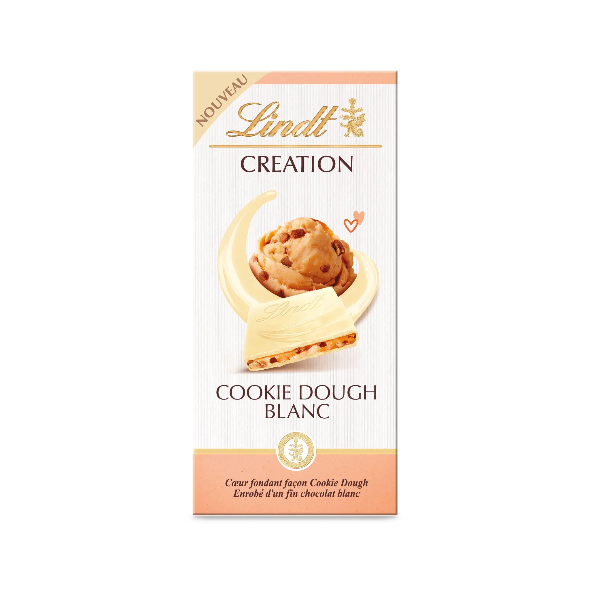 LINDT Création tablette de chocolat blanc cookie dough