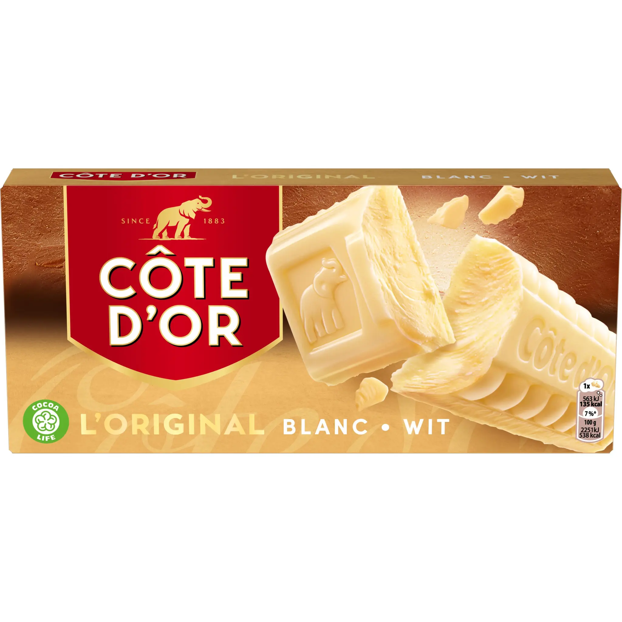 COTE D'OR L'Original Tablette de chocolat blanc