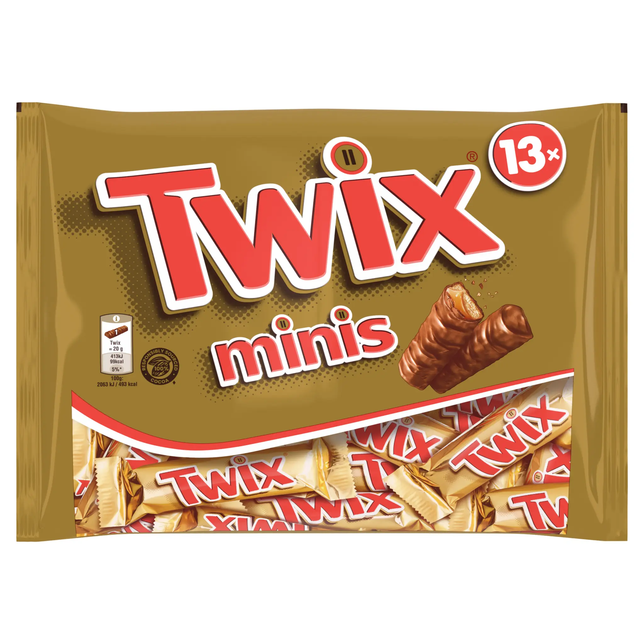 TWIX Mini barres chocolatées au biscuit recouvert de caramel