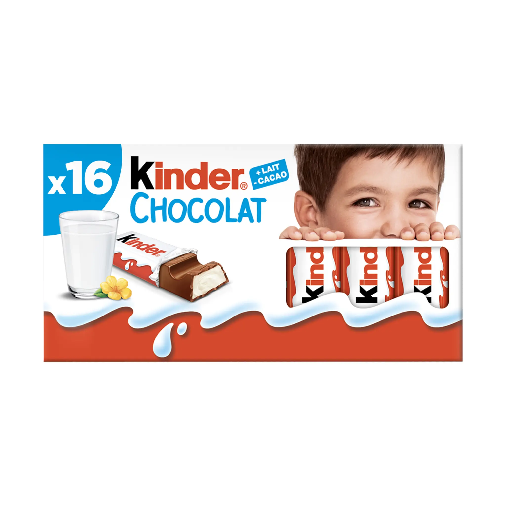 KINDER Barre chocolat au lait