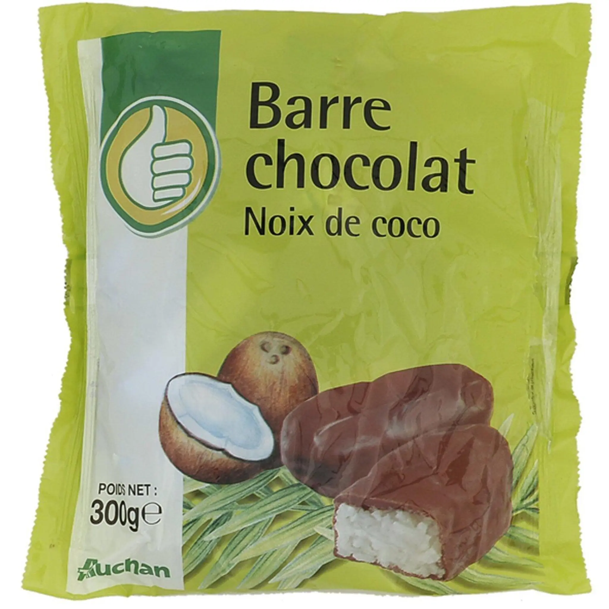 POUCE Barres chocolatées à la noix de coco