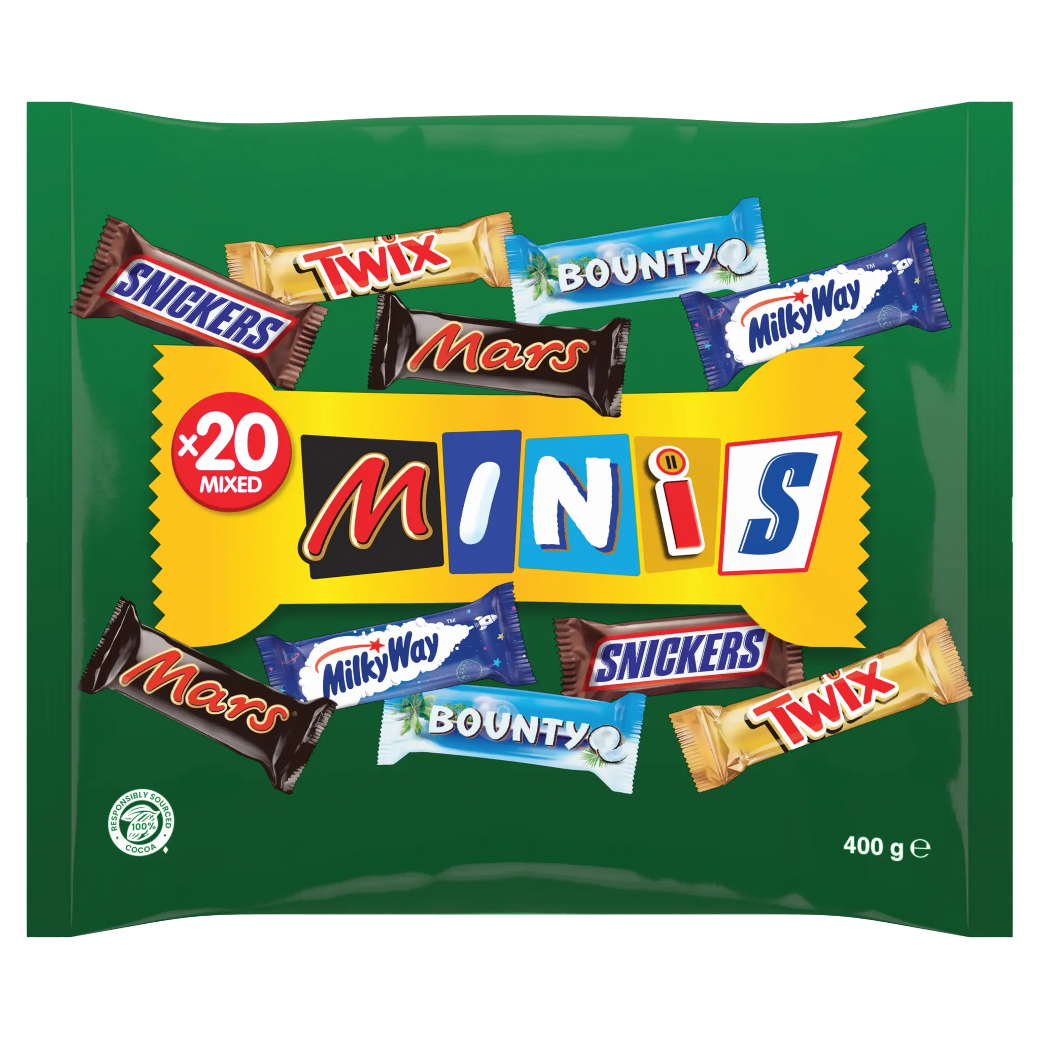 MIXED Minis barres mix mars snickers twix bounty milky way