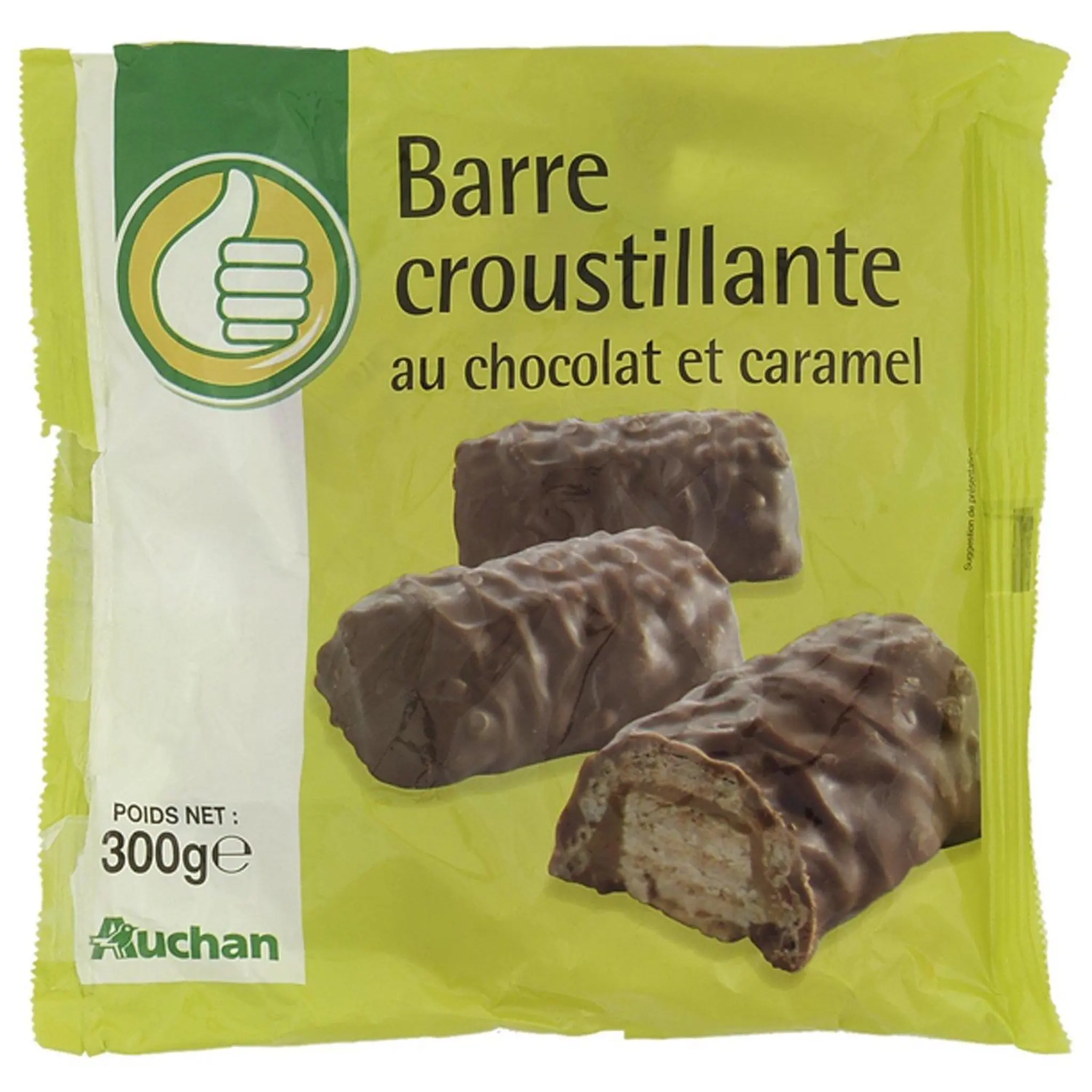 POUCE Barre croustillante au chocolat et caramel