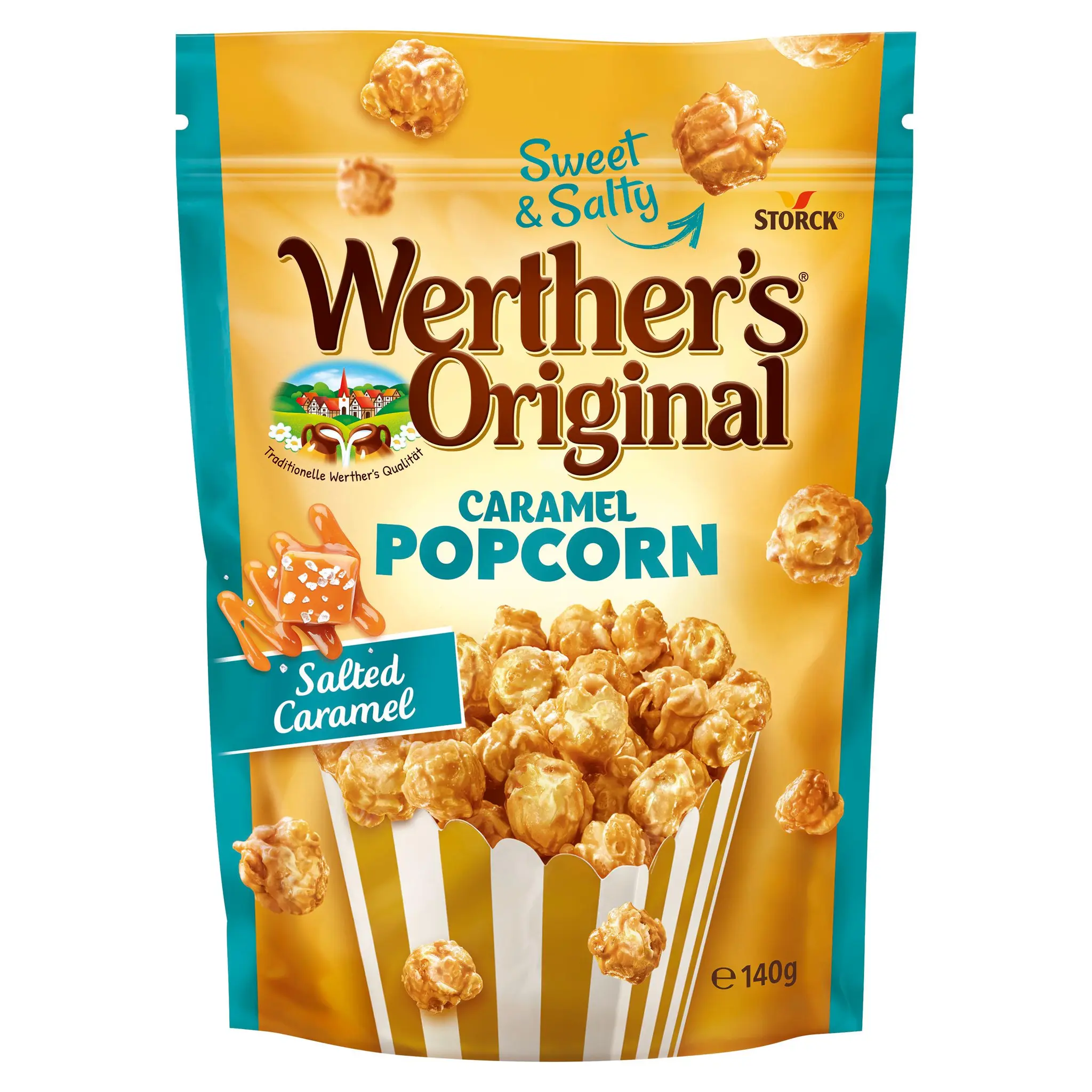 WERTHER'S Pop-corn enrobé de caramel crémeux finement salé