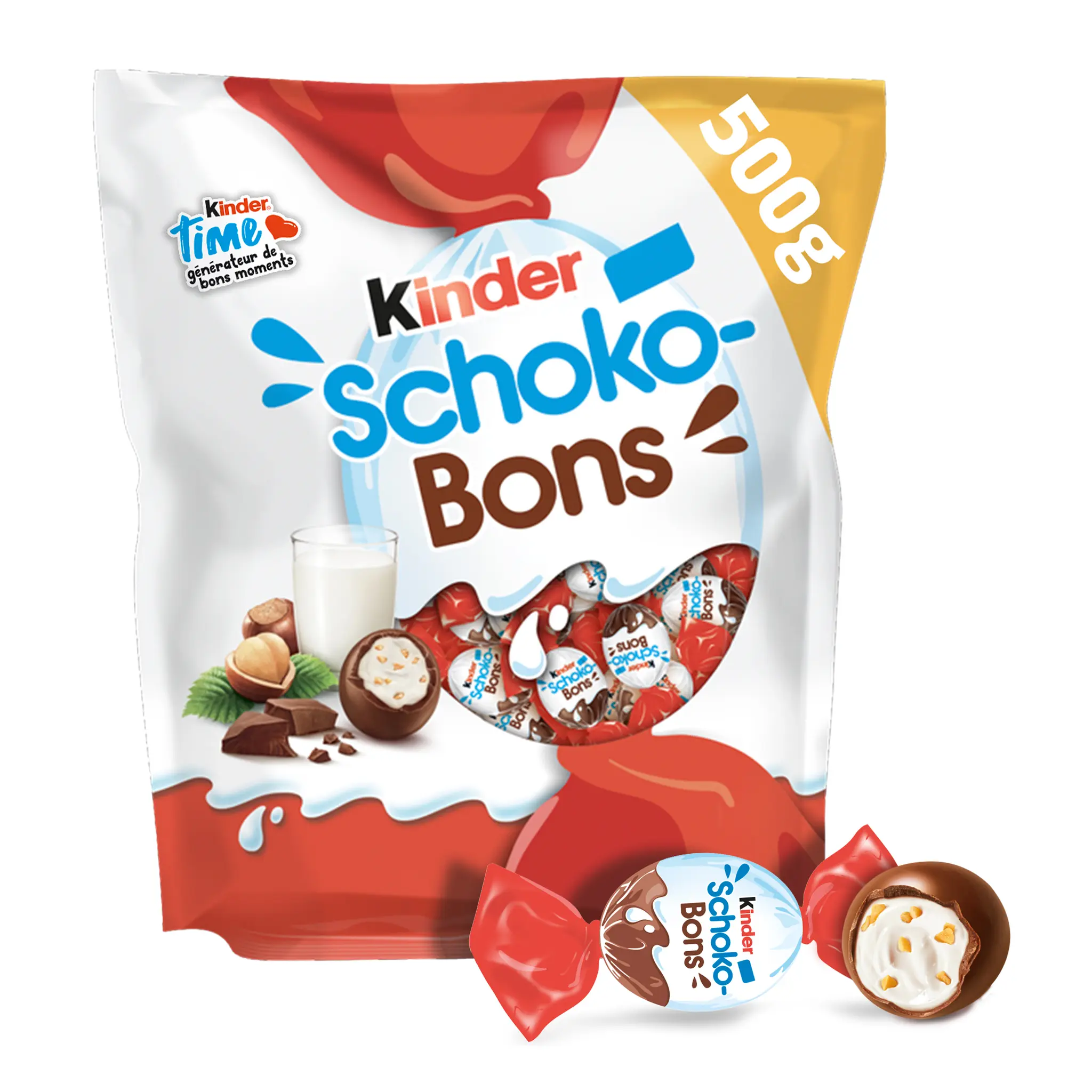 KINDER Schokobons Œufs en chocolat fourrés au lait et aux noisettes