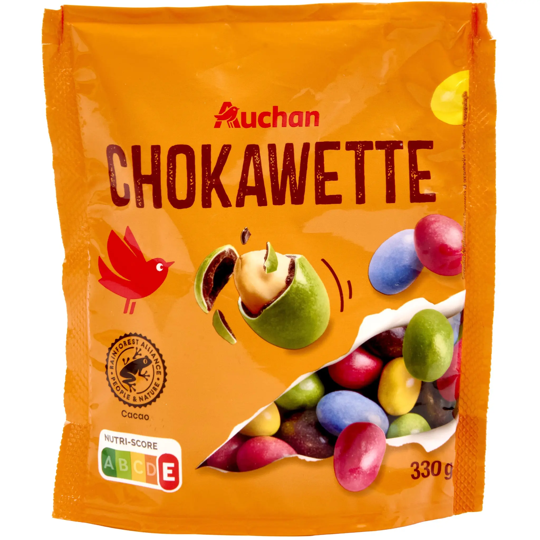 AUCHAN Chokawette Cacahuètes enrobées de chocolat au lait