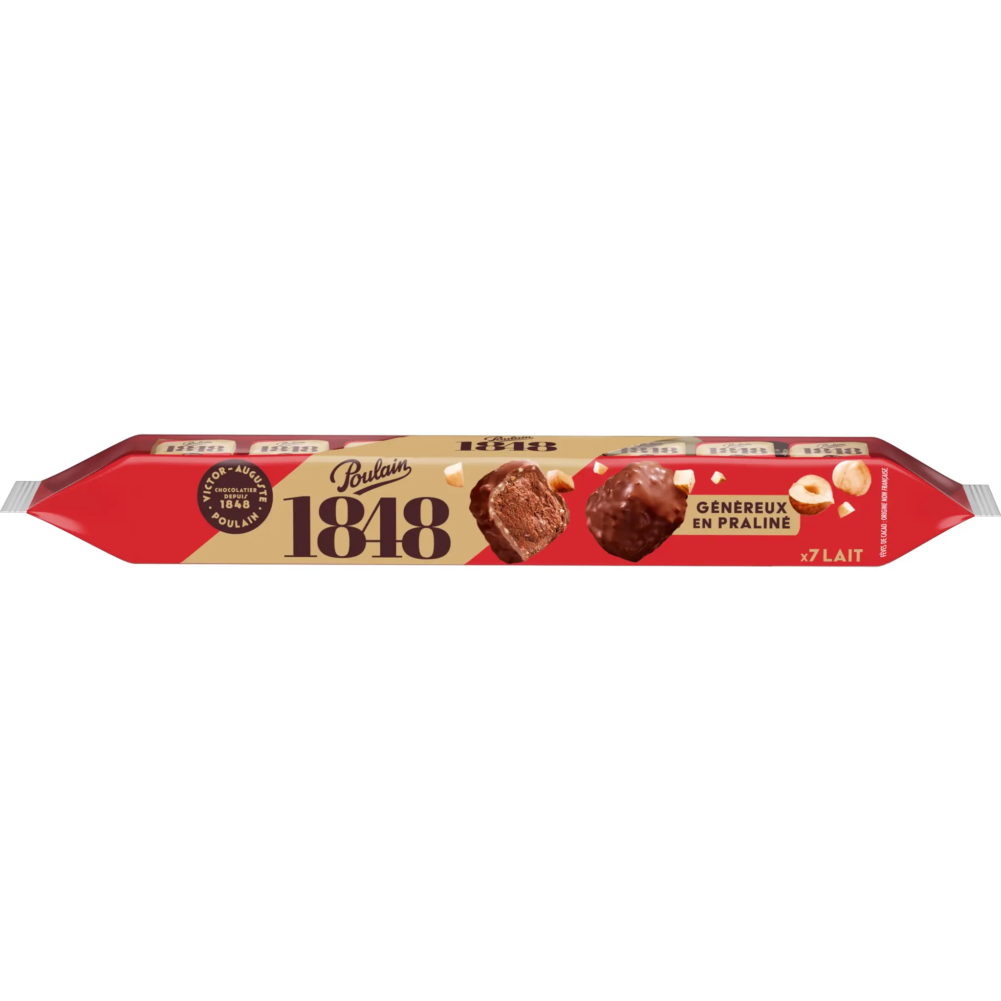 POULAIN Rochers chocolat au lait éclats de noisettes caramélisés fourré praliné noisettes