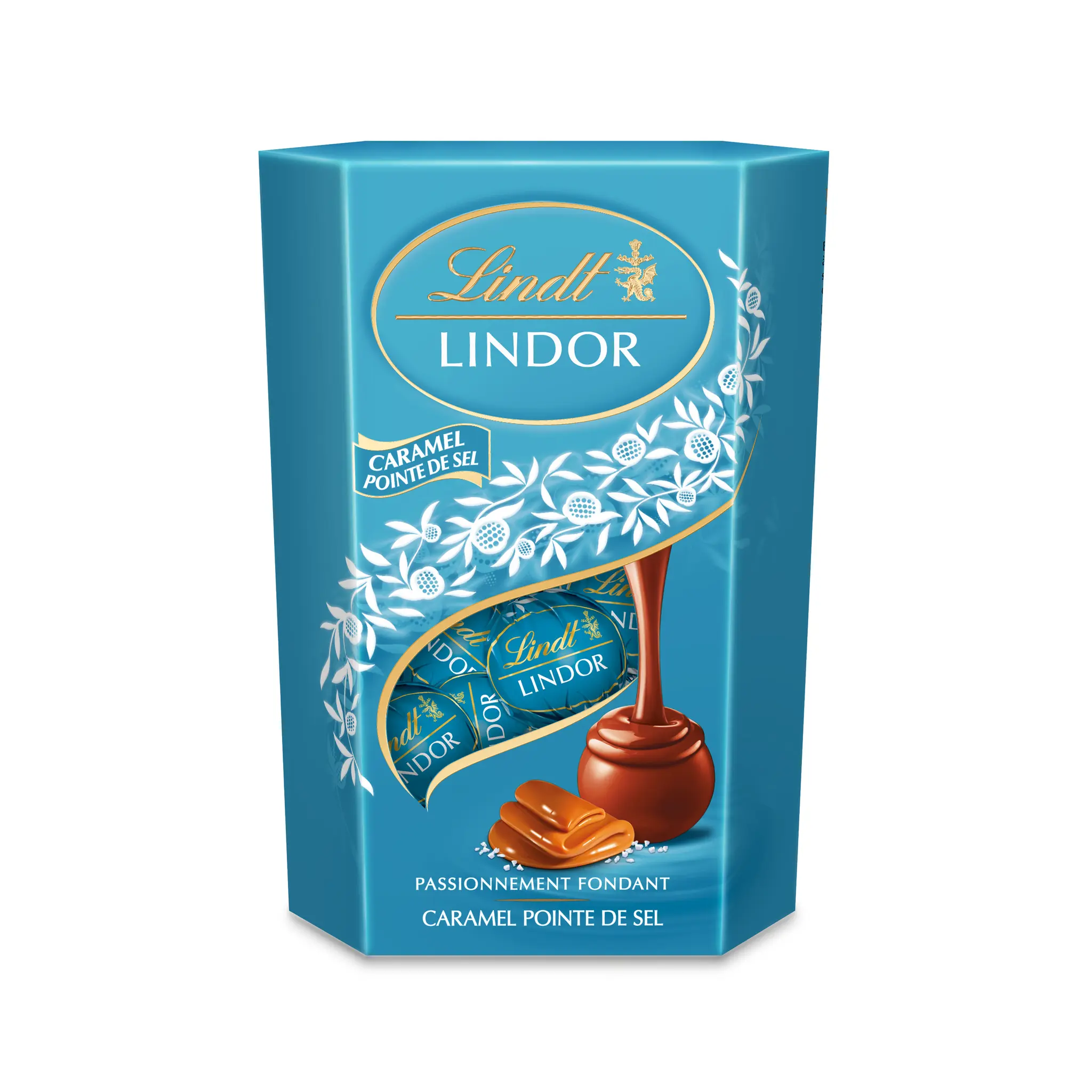 LINDT Lindor bouchées de chocolat au lait et caramel pointe de sel