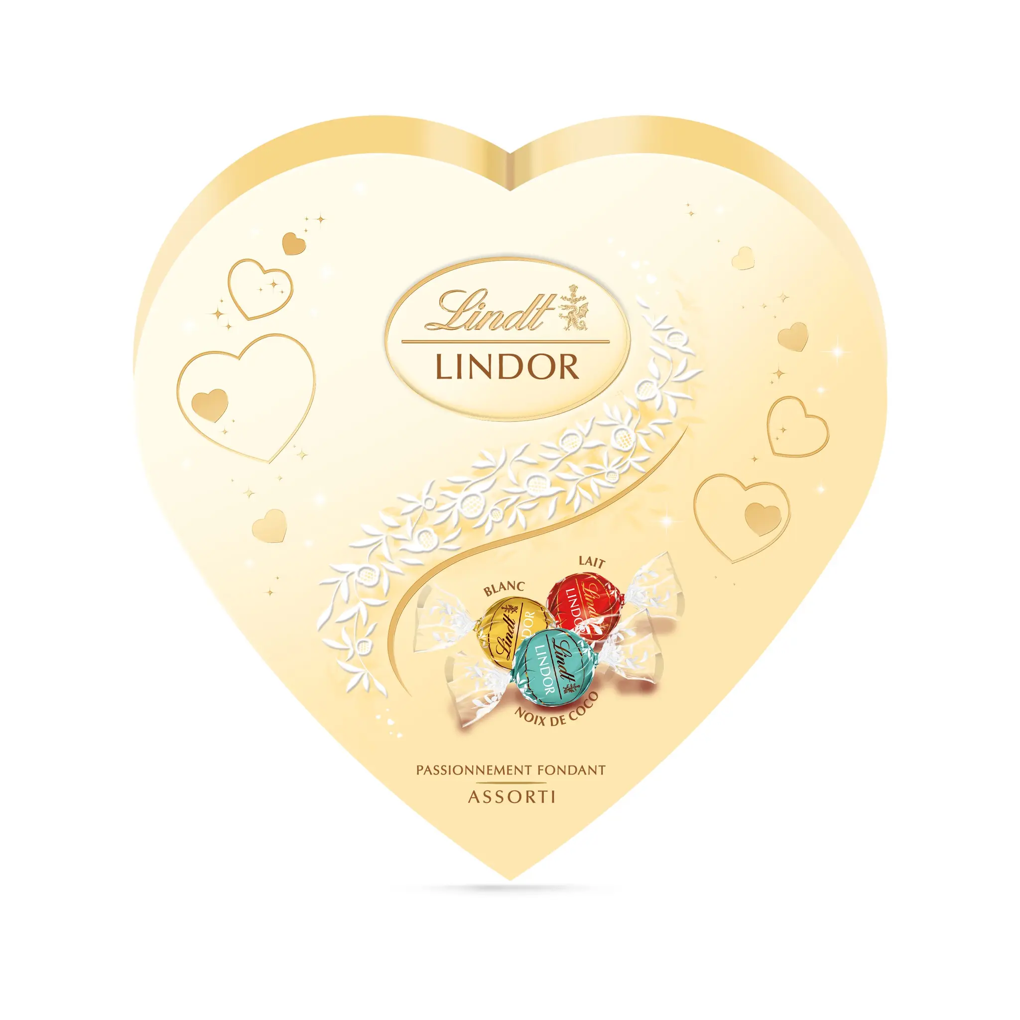 LINDT Lindor Assortiment de bouchées de chocolats au lait et blanc