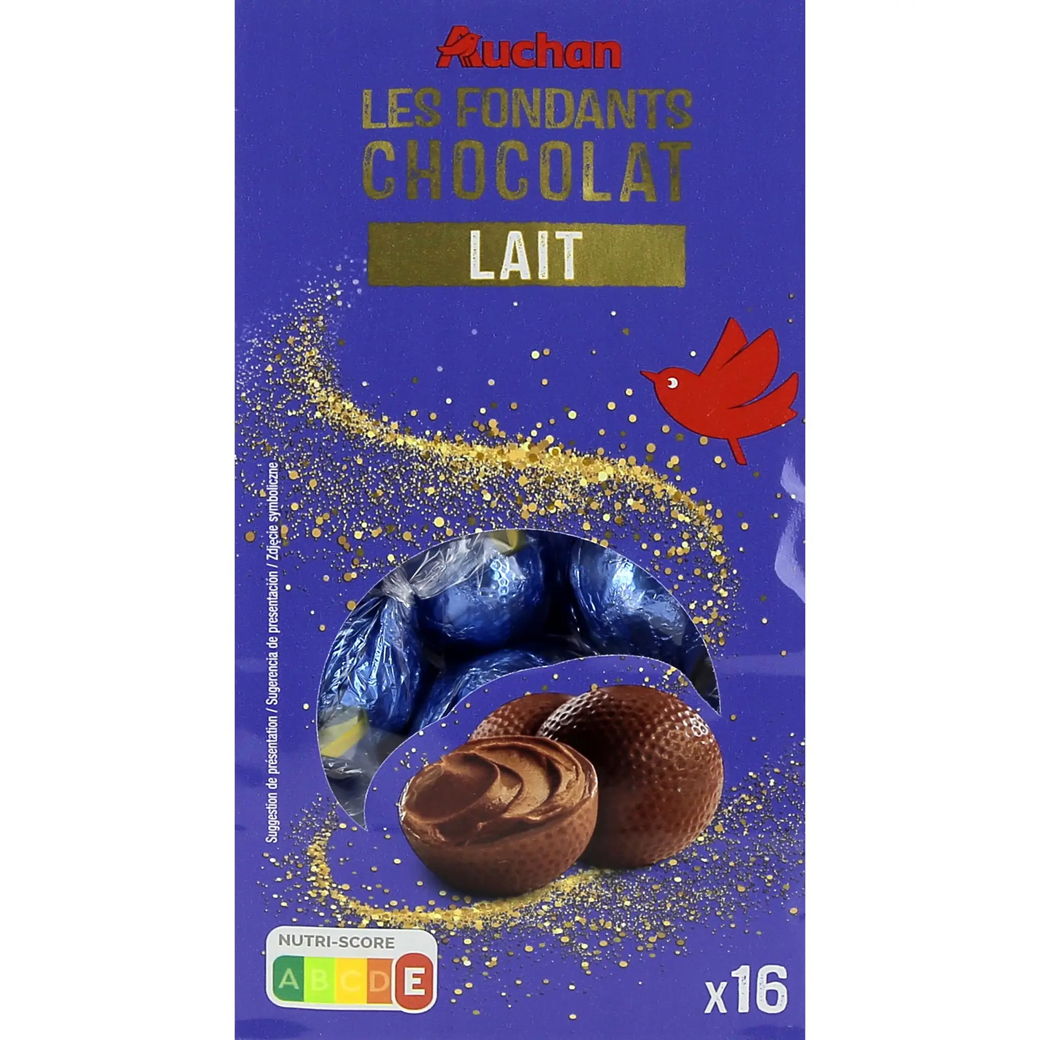 AUCHAN Les fondants au chocolat au lait