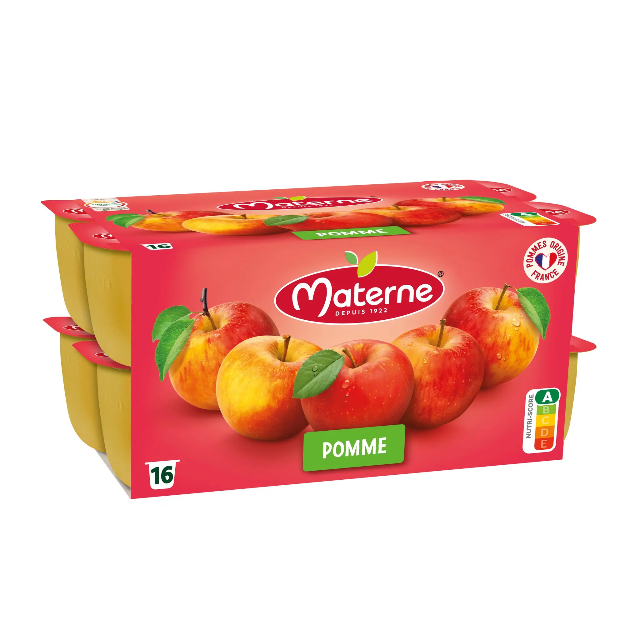 MATERNE Coupelles de compote de pomme nature