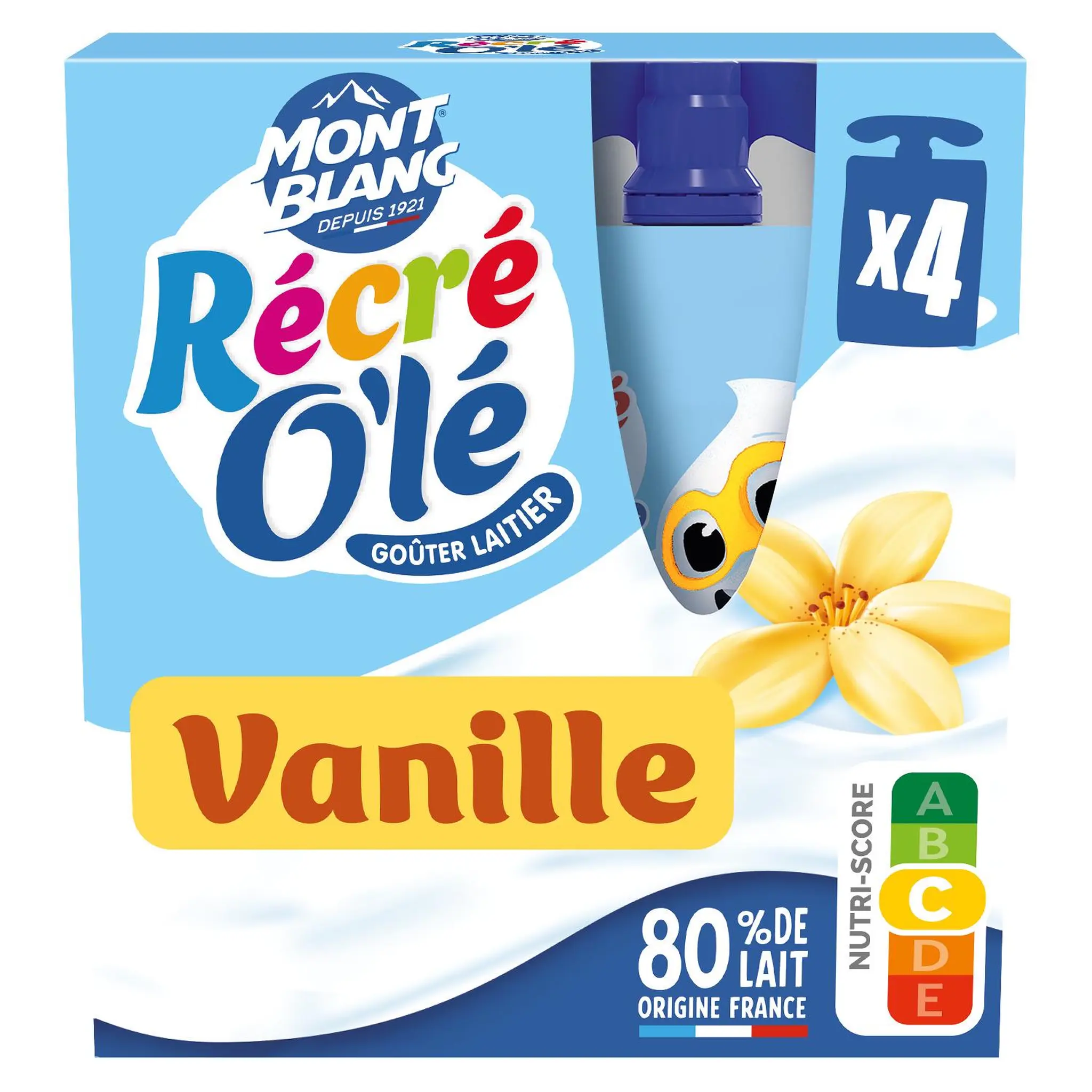 RÉCRÉ OLÉ Goûter laitier en gourde saveur vanille