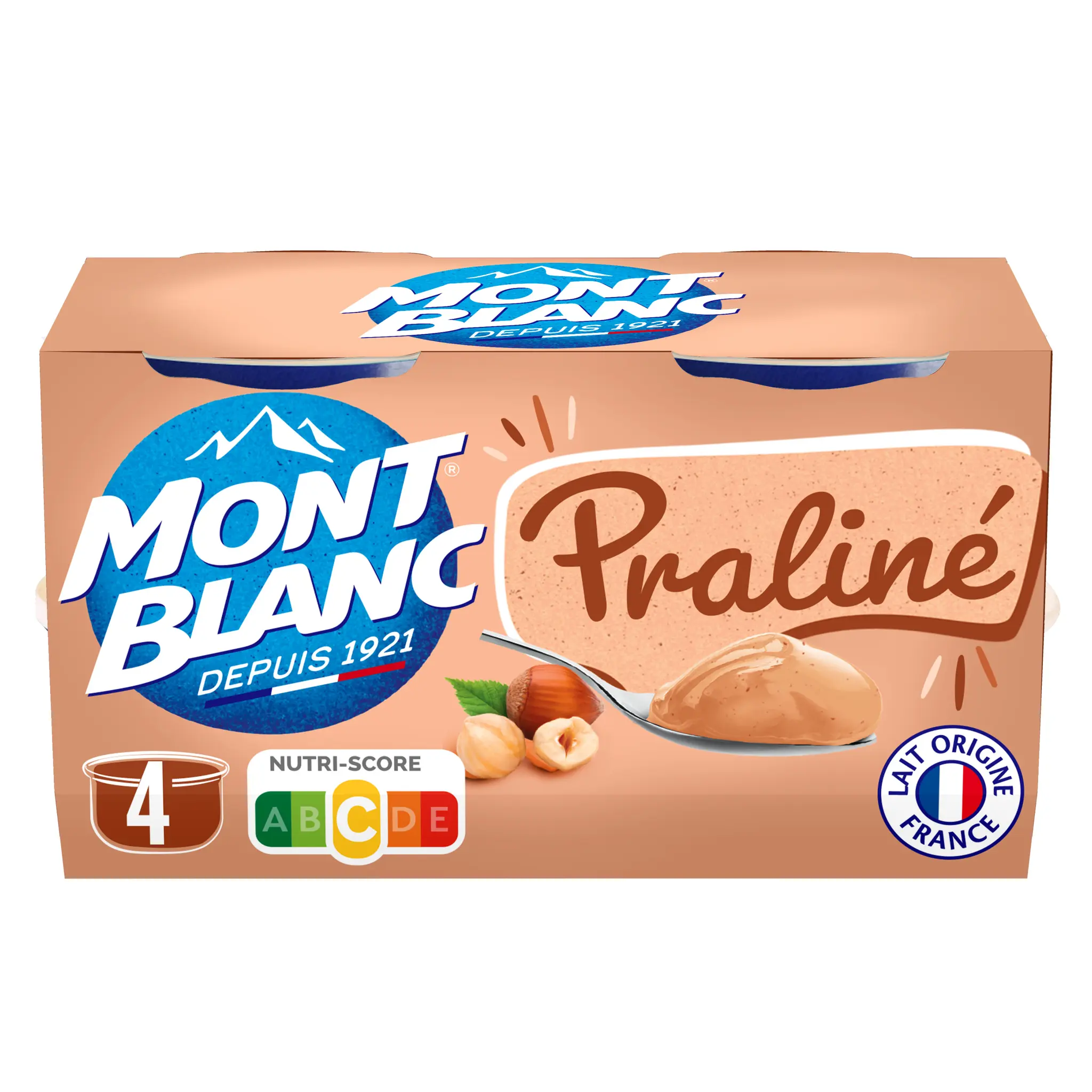 MONT BLANC Crème dessert saveur praliné