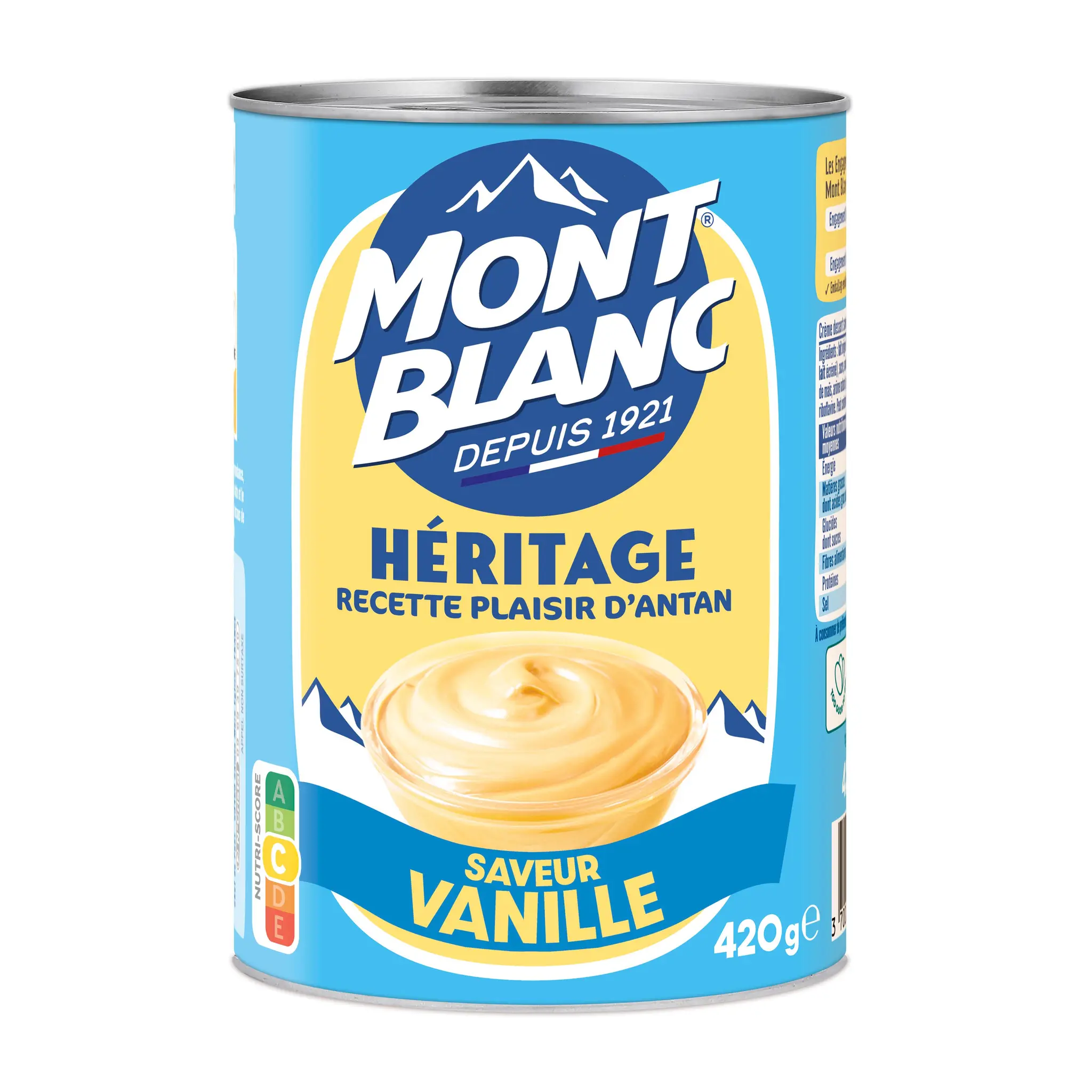 MONT BLANC Crème dessert saveur vanille