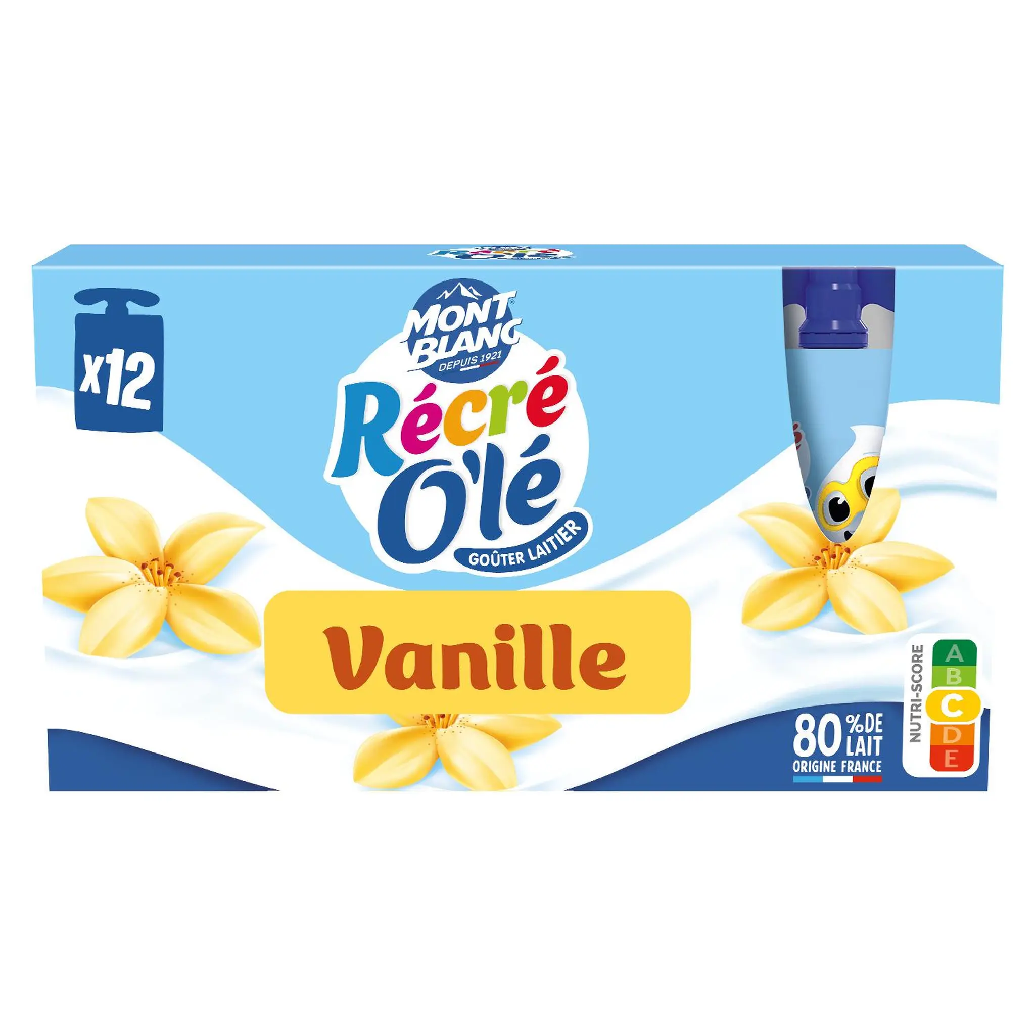 RÉCRÉ OLÉ Goûter laitier en gourde saveur vanille