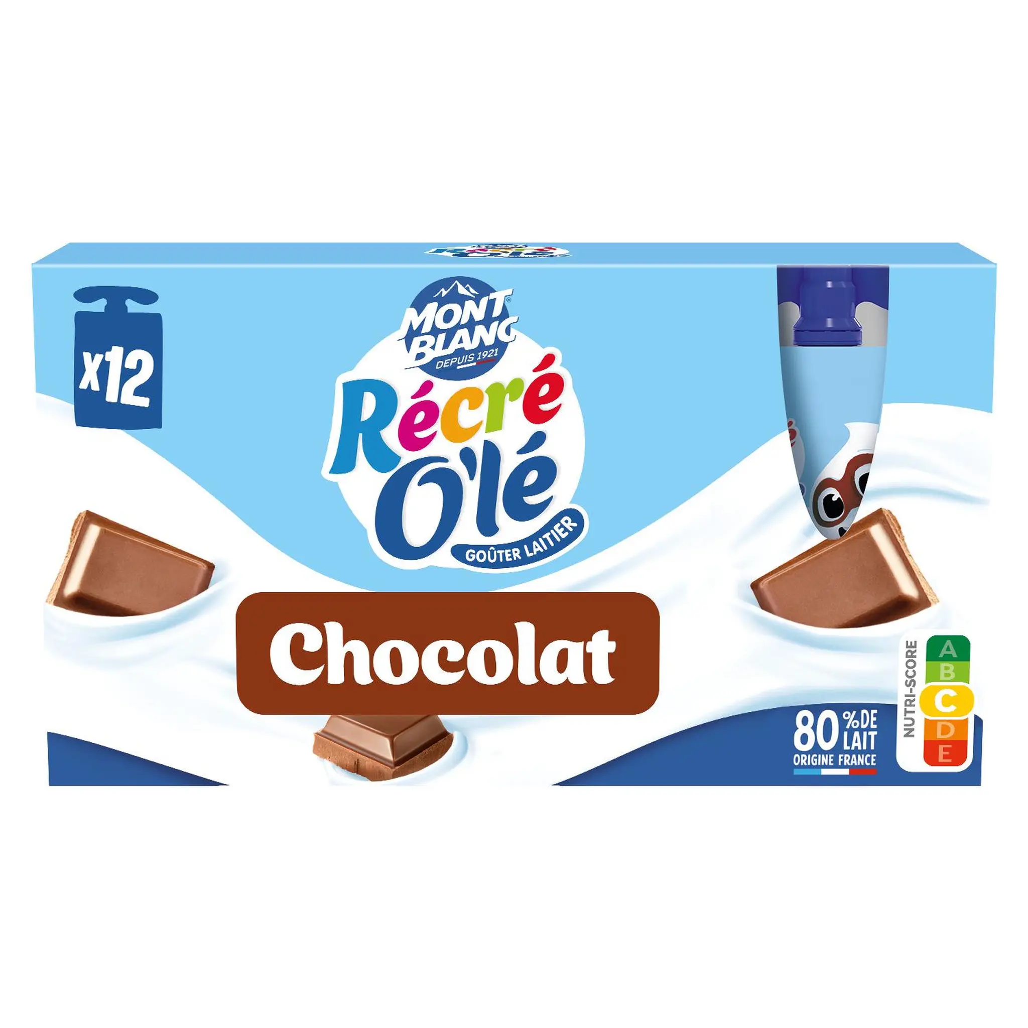 RÉCRÉ OLÉ Goûter laitier saveur chocolat en gourdes